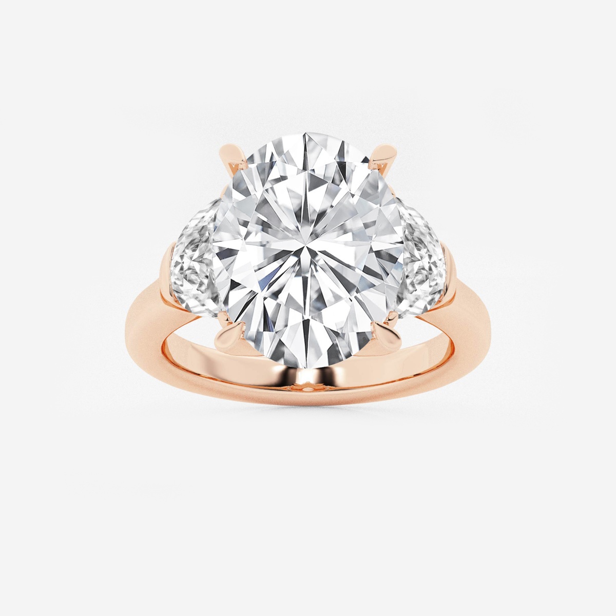 5 ctw Oval Lab Grown Diamond Engagement Ring Grownbrilliance